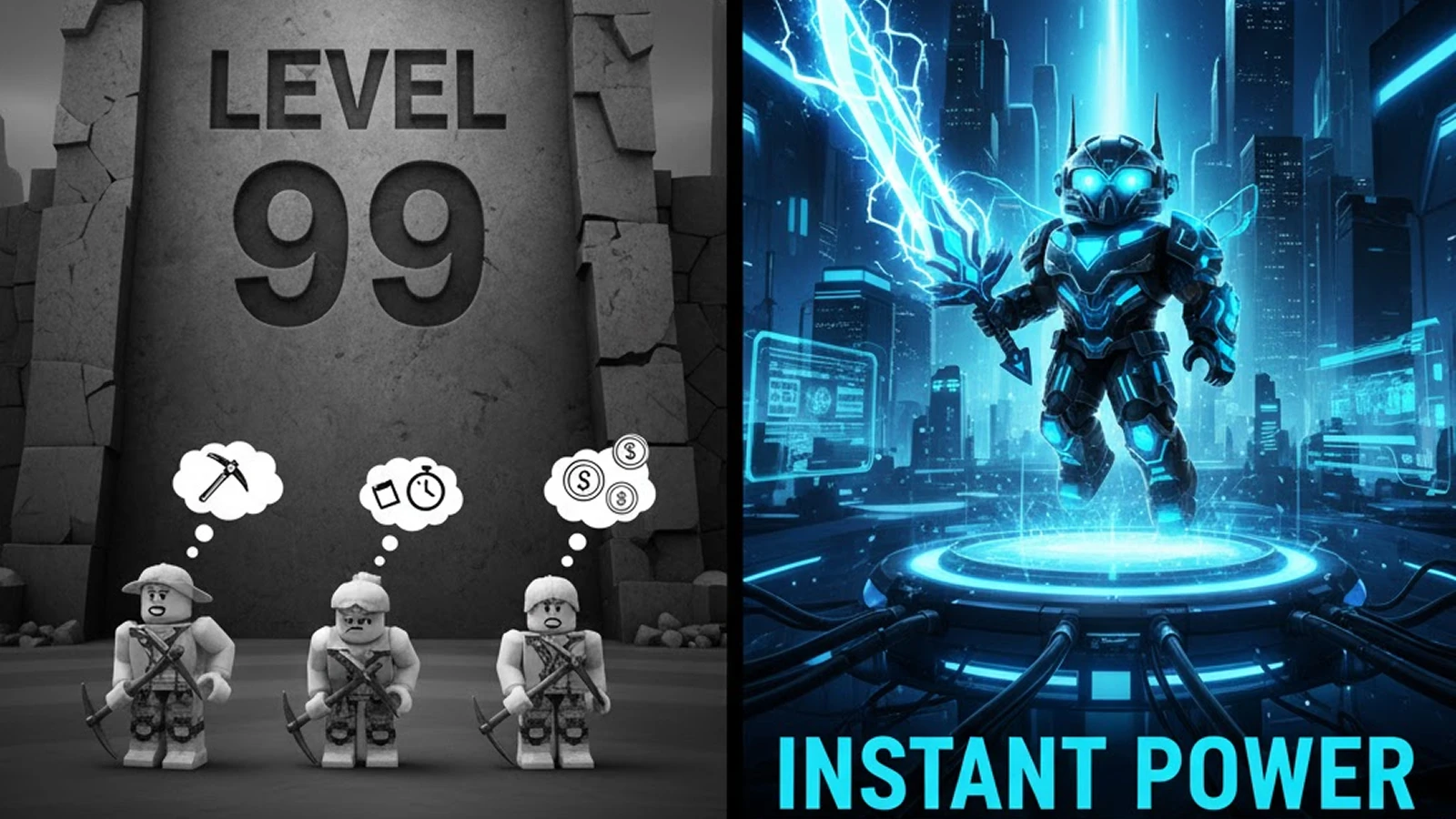 roblox cheats banner showing the bright effects of using roblox hacks